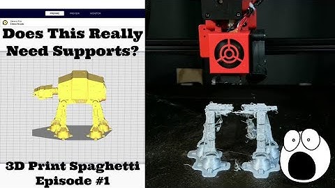 3D Print Time Lapse Fail - Why 3D Prints Need Supports - 3D Printed Star Wars AT-AT CR-10 3D Printer