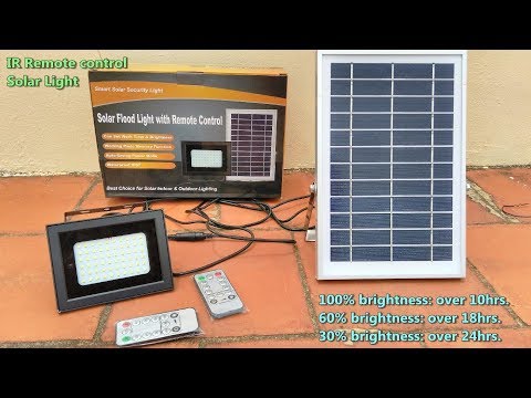 Solar Flood Light With IR Remote Controller 500 Lumens 60Leds -Outdoor&Indoor -review