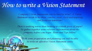 How to write Company Vision Statements How to write Company Vision Statements