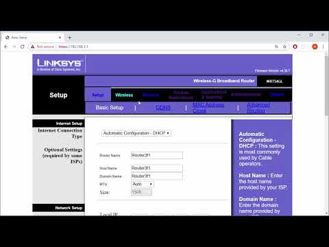 Hoe in te loggen op Linksys WRT54GL en Change Default Router Password