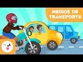 Medios de transporte de tierra para niños - Aprende palabras nuevas