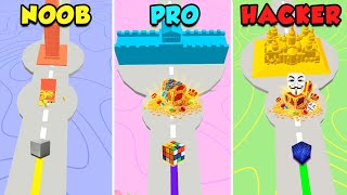 NOOB vs PRO vs HACKER - Colour Adventure: Draw and Go - Best Mobile Android/iOS Games screenshot 2