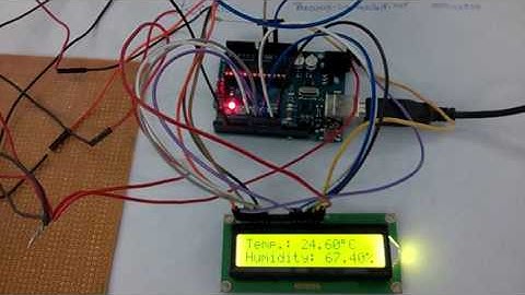 Arduino with DHT22 - Temperature and Humidity Sensor with 16*2 LCD Display Reading