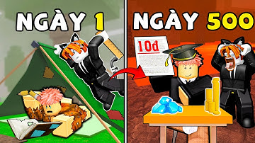 500 ngày XÂY DỰNG TRƯỜNG HỌC HƯƠU VÀ CÚ cùng @Baconmeoo trong 99 NIGHTS IN THE FOREST