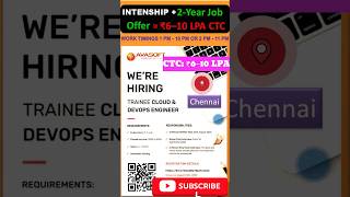 🚀 AVASOFT Cloud &amp; DevOps Hiring 2025 – Off Campus Drive #sworldtechjobs #itjobs