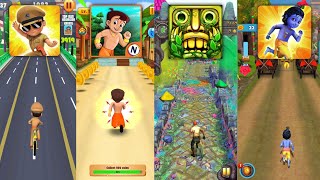 LITTLE SINGHAM VS CHOTA BHEEM VS TEMPLE RUN VS LITTLE KRISHNA  screenshot 2