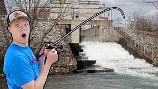 Searching for SPILLWAY MONSTERS!!! (Spillway fishing)