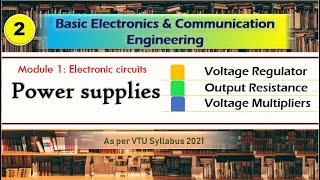 M1 L2 | Power Supplies (Part 2)Voltage Regulator, Voltage Multipliers | Basic Electronics BE&CE 2021