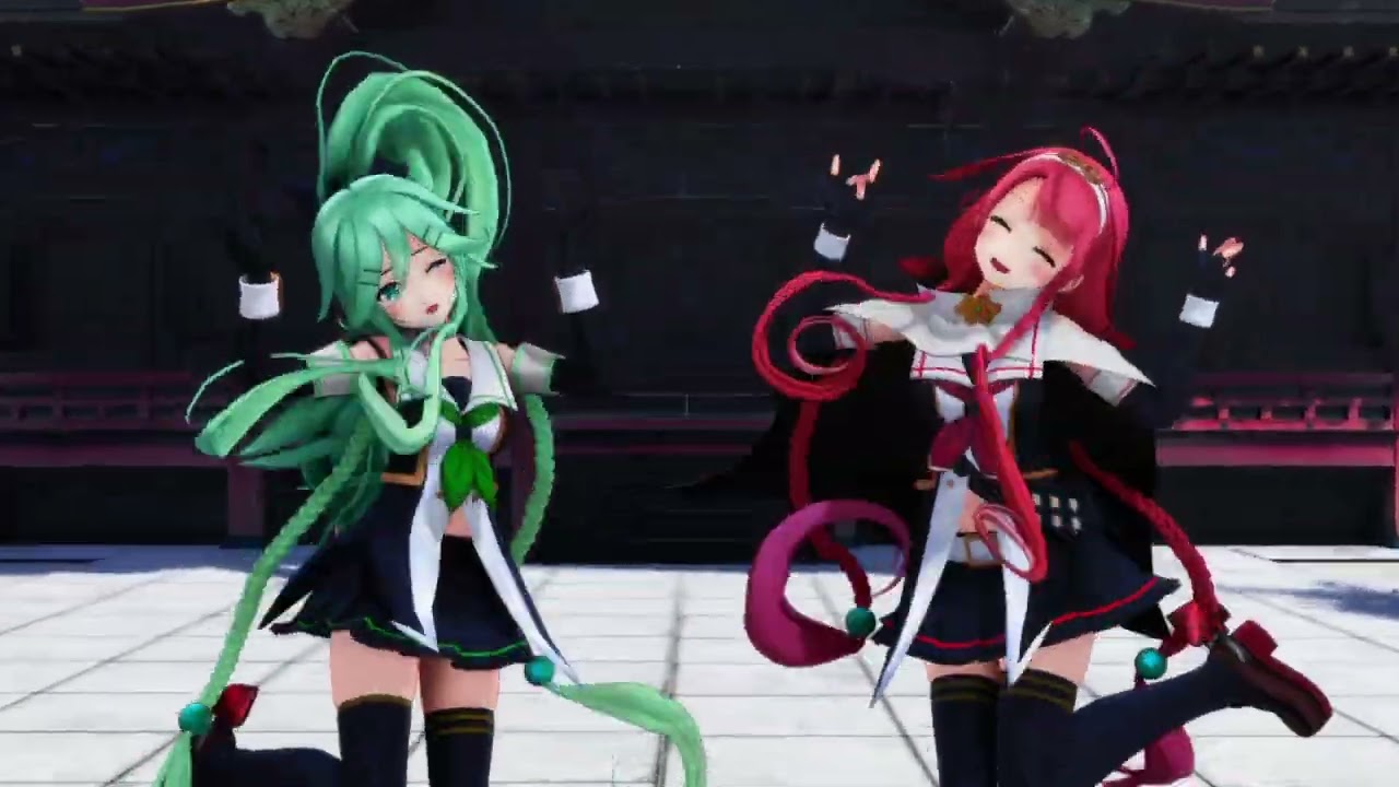 【MMD艦これ】山風・江風/キスキツネ