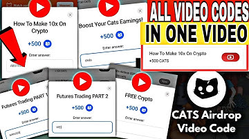 ALL VIDEO CODES IN 2 MINUTES ✅ | How to make 10x on crypto part 2 video code