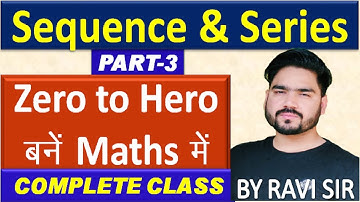 Sequence and Series Class 3 by Ravi Sir | Vedican | Technical Maths for Competitive Exams
