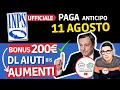 ❗UFFICIALE ANTICIPO INPS PAGA doppio 11 AGOSTO ✅ DL AIUTI BIS BONUS 200€ AUMENTO PENSIONI STIPENDI