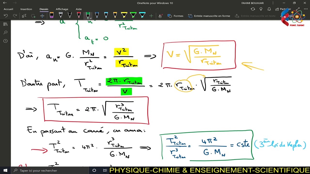 3ème loi de Kepler et approximation (mouvement circulaire) Terminale — free download
