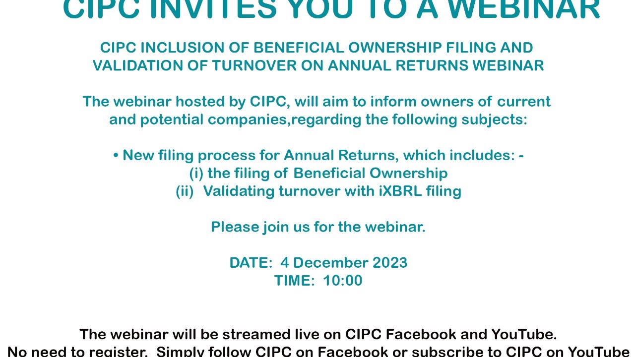 CIPC INCLUSION OF BENEFICAL OWNERSHIP FILING AND VALIDATION OF TURNOVER cipc-inclusion-of-benefical-ownership-filing-and-validation-of-turnover