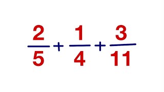جمع ثلاثة كسور #رياضيات