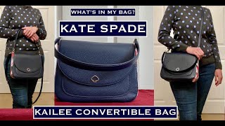 IN-DEPTH REVIEW/ WHAT FITS IN MY BAG?** KATE SPADE KAILEE TROPICAL TOSS  CONVERTIBLE SHOULDER BAG - YouTube