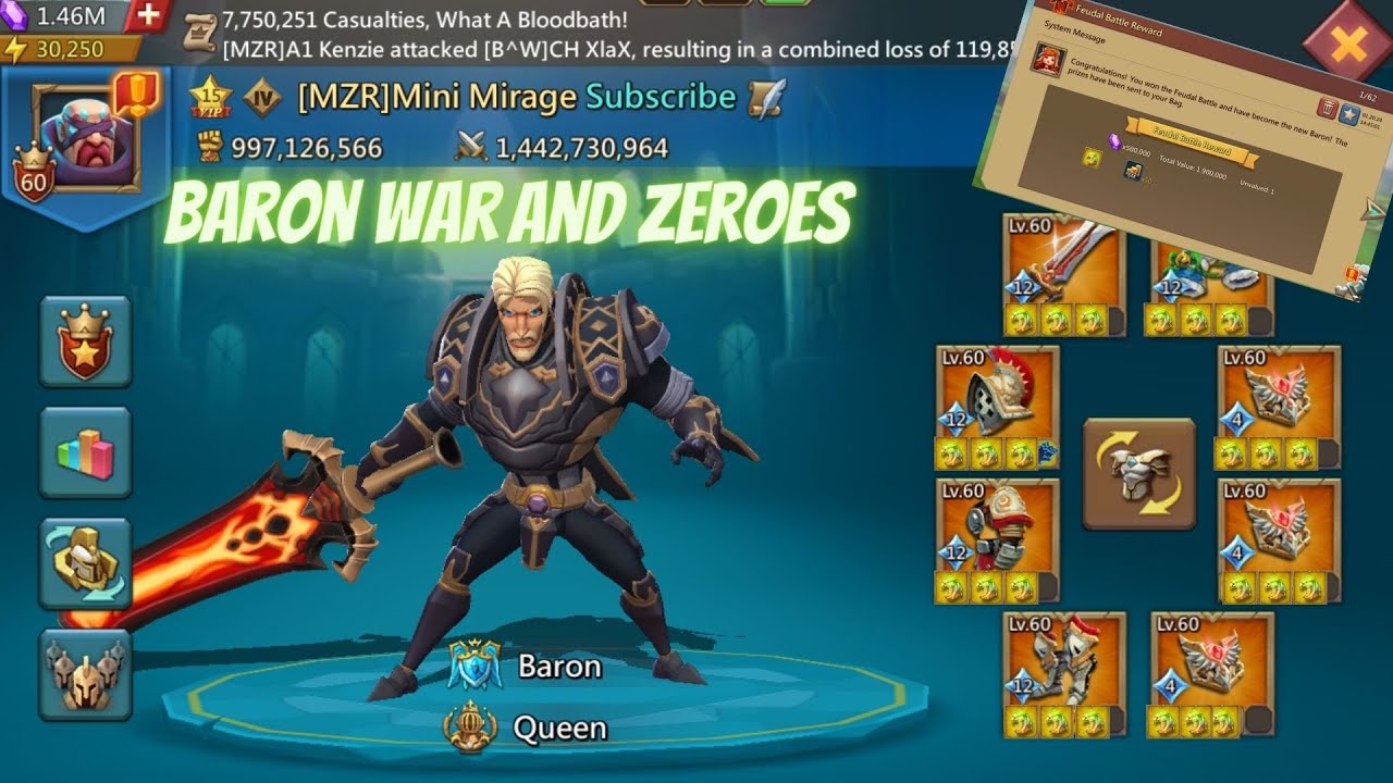 I Won Baron and Zeroed Some Big Guys During It - Lords mobile - YouTube