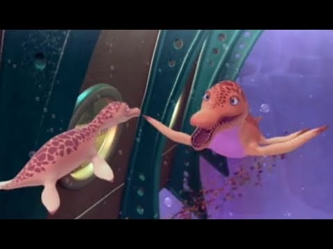 Поезд динозавров Семья Плиозавров Мультфильм для детей про динозавров