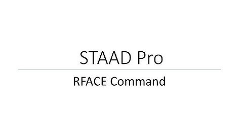 RFACE parameter in STAAD Pro