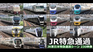 【JR特急通過　110分230映像】JR東日本在来線特急車両の通過シーンを満喫！！（約110分230映像）