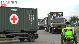 CZECH ARMY TRUCK LOAD CONVOY - Tatra 815 - polní nemocnice - Praha Letňany