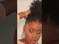 Styling my Short Nappy Natural Hair into a Top Knot Puff #naturalhairstyles