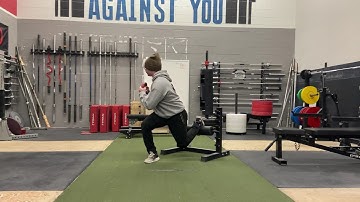 Goblet - Rear Foot Elevated Split Squat with Ipsilateral Rotation - Exercise Demo