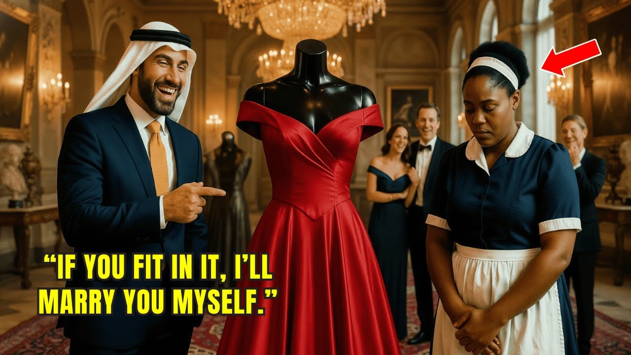 “IF YOU FIT IN THAT DRESS, I’LL MARRY YOU!” Arab Millionaire Laughed at Black Maid, But Months Later