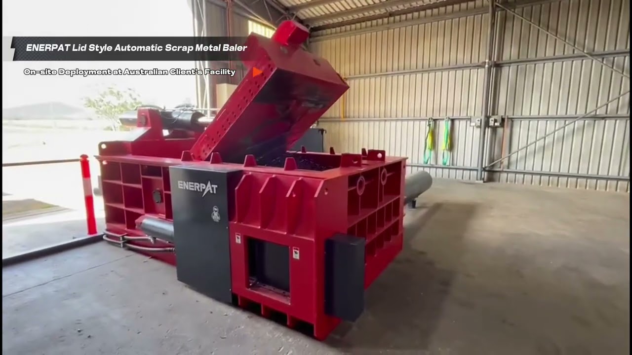 Enerpat Lid Style Automatic Scrap Metal Baler