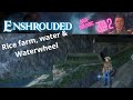 Building with bamboo! Waterwheel and rice farm!