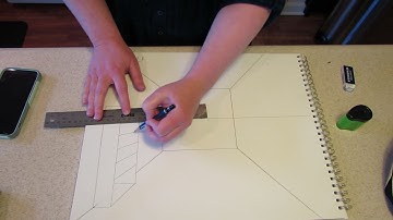 1 Point Perspective: How to draw a Bookcase