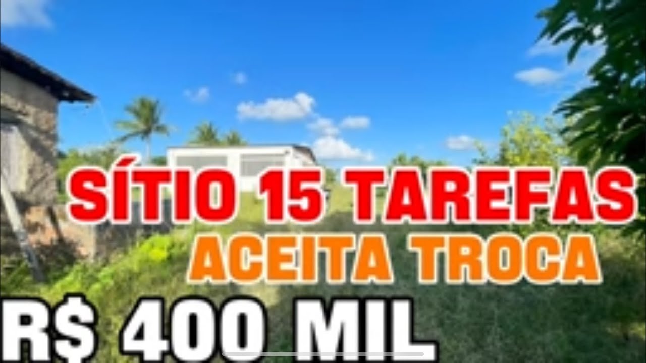R$ 400 MIL ACEITA TROCAR CASA  MUITO BOA 3 QUARTOS 15 TAREFAS TERRA 12 Km SALGADO 