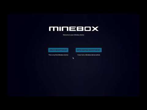 Minebox NAS - Private key generation