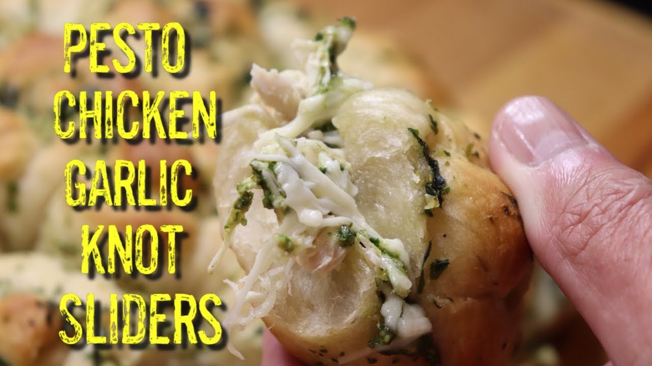 Pesto Chicken Garlic Knot Sliders Pesto Garlic Knot Slider Recipe