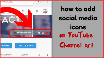 How to add social media icons on YouTube Channel art