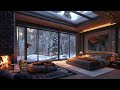 Winter S Embrace Hearth Snowfall 4K
