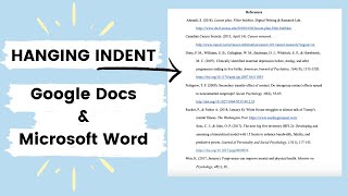 How to Format a Hanging Indent in 3 Seconds: Google Docs and Microsoft Word Tutorial