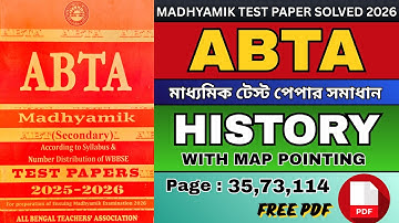 Madhyamik ABTA Test Paper 2026 History | Page 35, 73,114 | Madhyamik ABTA Test Paper 2026 | Class 10