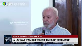 &quot;Governo Federal estará 100% à disposição do estado e do povo&quot;, diz Lula sobre chuvas no RS