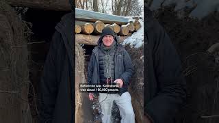 Ukrainian soldiers dig trenches in preparation for any Russian advances