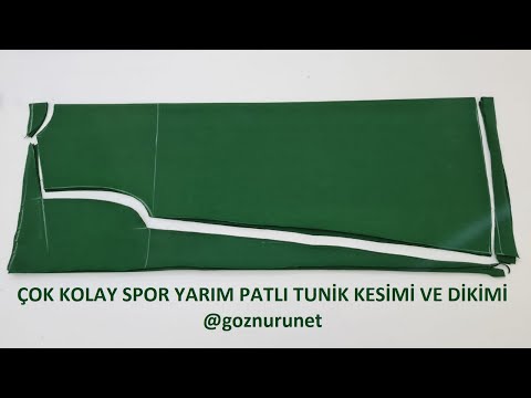 38 BEDEN (M) SPOR TUNİK KESİMİ VE DİKİMİ