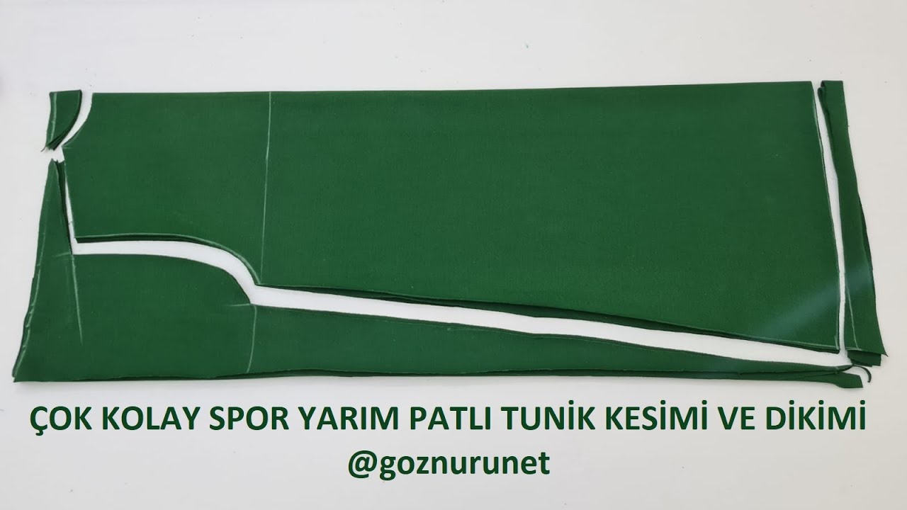 38 BEDEN (M) SPOR TUNİK KESİMİ VE DİKİMİ