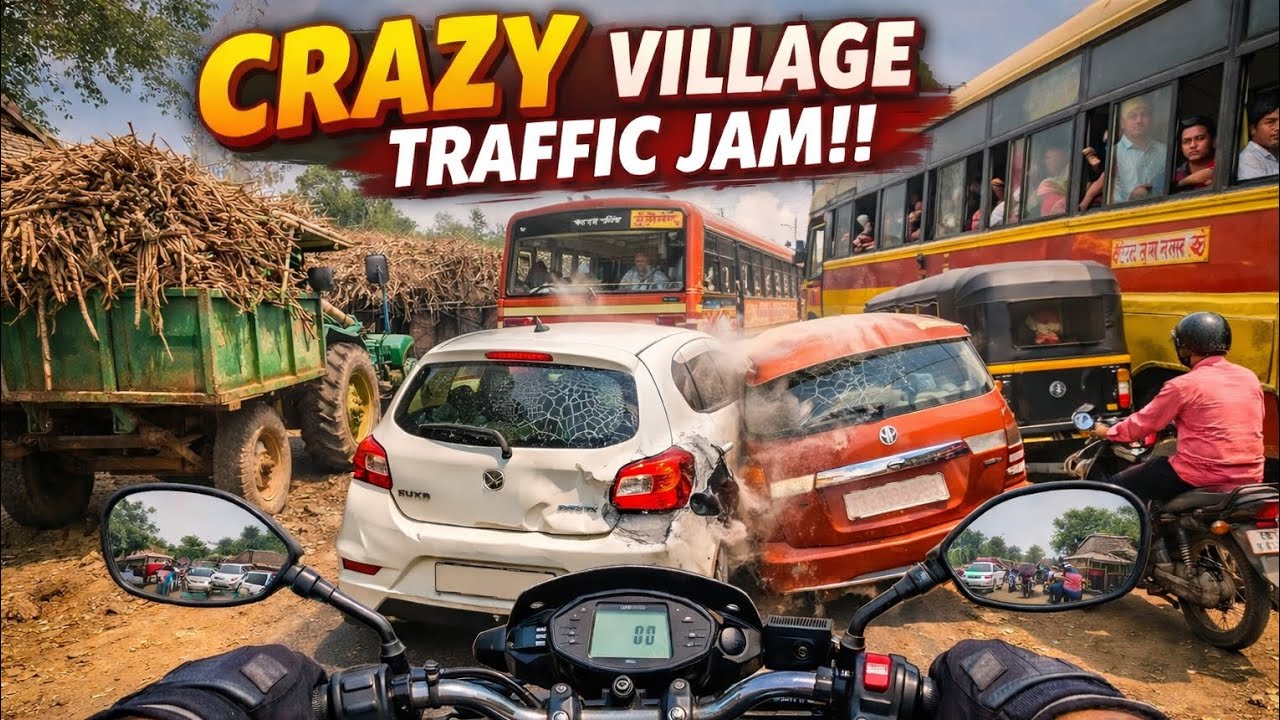 Village Road Driving Gone Wild 🚦 | Heavy Traffic Driving Vlog | Village drive experience✅