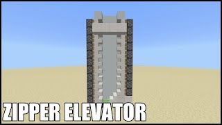 Working Zipper Elevator in Minecraft Bedrock! (Super Easy)