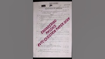 Engineering Physics Question Paper 2024..#vtu #physics #engineering #BPHYS202 #2024 #trendingshorts