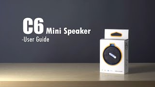 Mini Bluetooth C6 Speaker - How to On / Off , Charge Tutorial User Guide