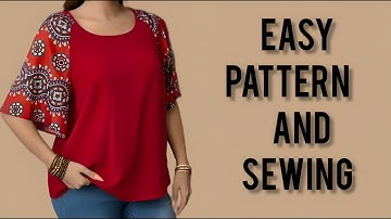 Sew a Raglan Sleeve Blouse ✂️🧷– Easy & Fast Tutorial for Beginners!" 🧵
