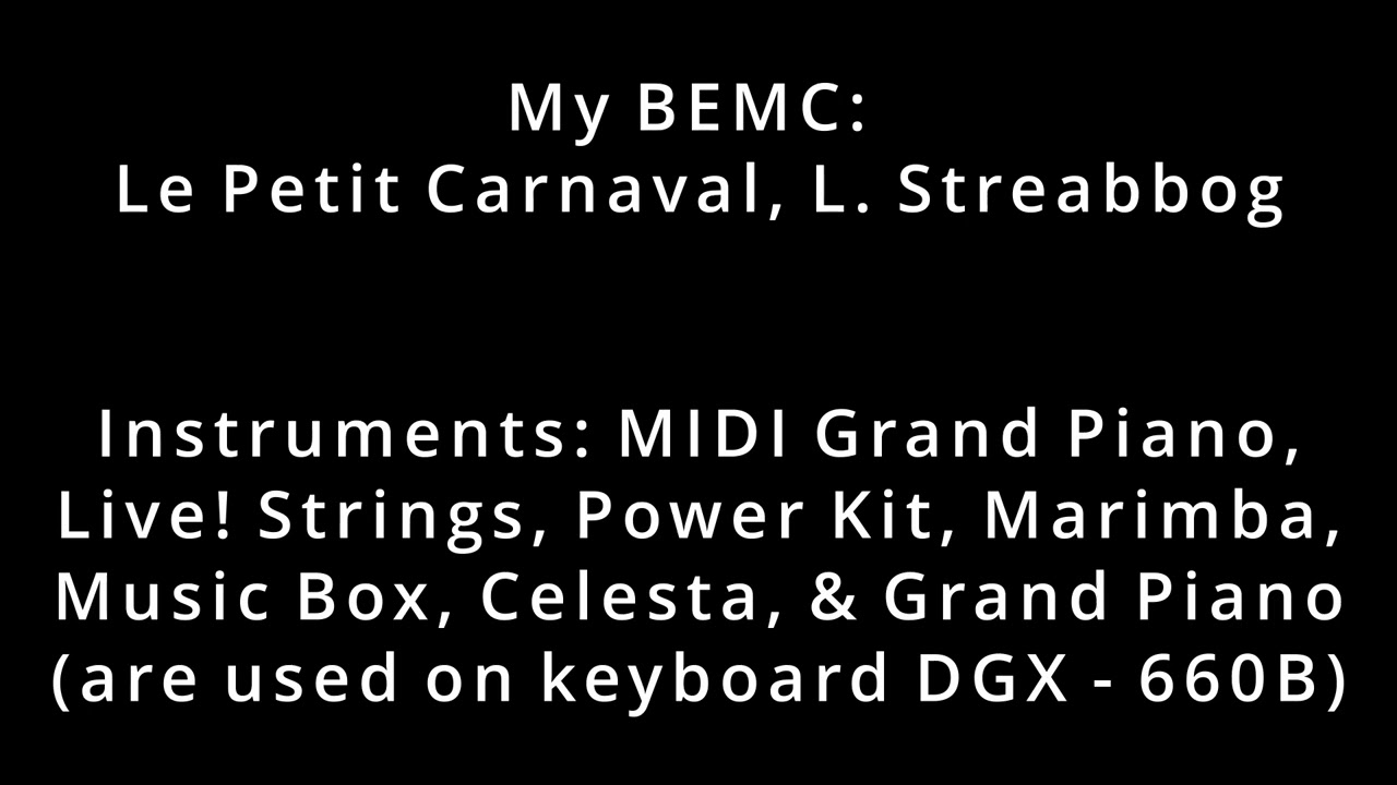 My BEMC: 2 songs who ever played piano by me at the concert