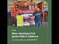 Silver Aluminium Foil Jumbo Rolls 6-12Micron