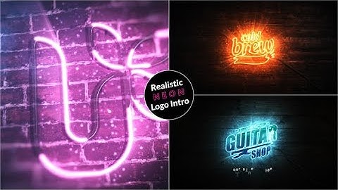 Realistic Neon Logo Intro (After Effects template)